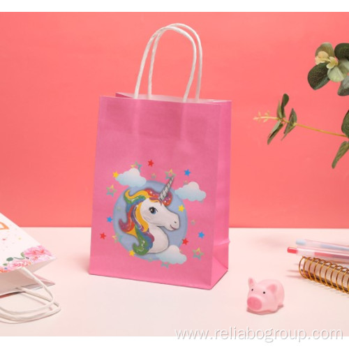 Customized Take Away Fashion Kraft Paper Gift Bags